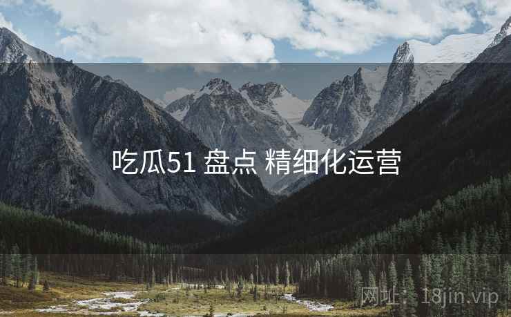 吃瓜51 盘点 精细化运营  第2张