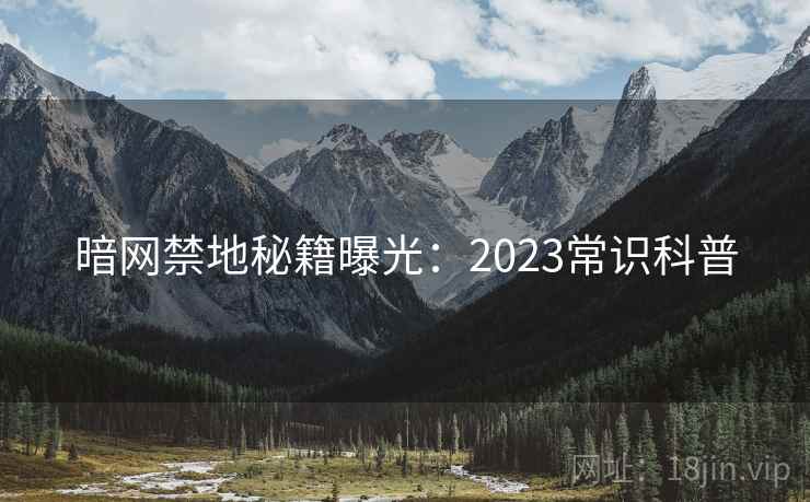 暗网禁地秘籍曝光：2023常识科普  第2张