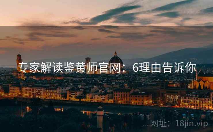 专家解读鉴黄师官网：6理由告诉你  第1张