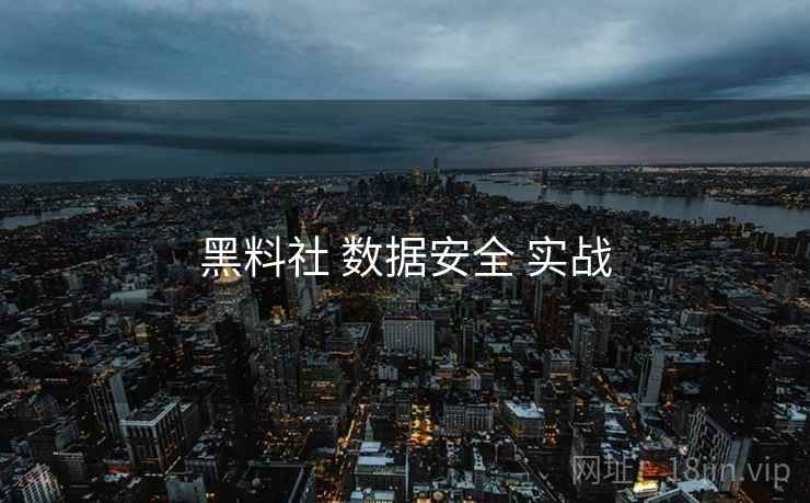 黑料社 数据安全 实战  第1张