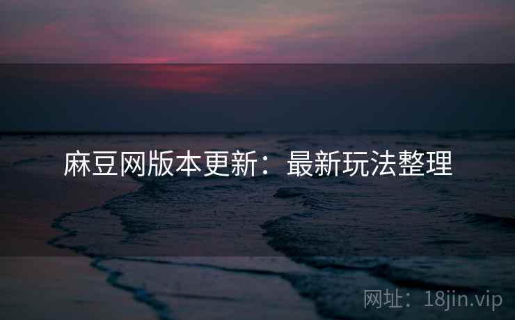 麻豆网版本更新：最新玩法整理  第1张