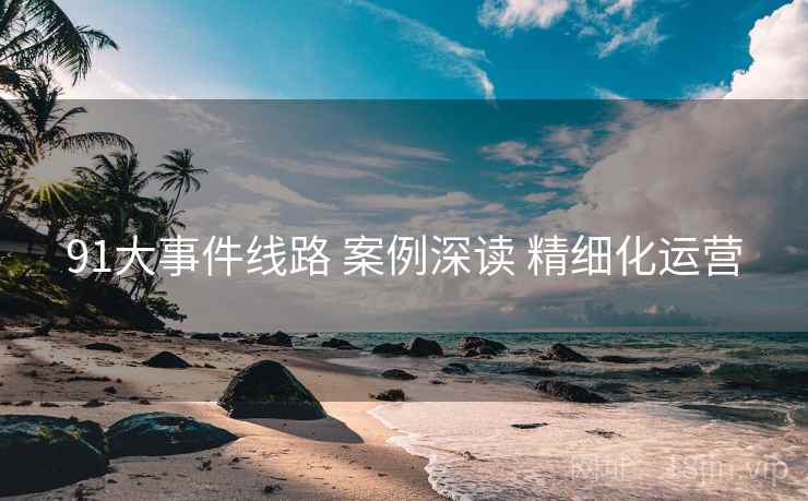91大事件线路 案例深读 精细化运营  第2张