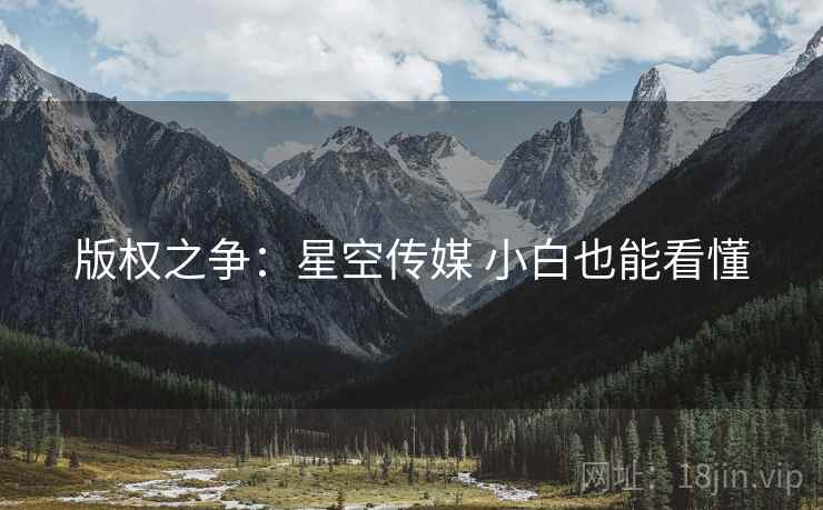 版权之争：星空传媒 小白也能看懂  第1张